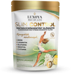 Luxoya Slim Control - Testsúlycsökkentést elősegítő glükomannán rost italpor - Bodza íz 300g