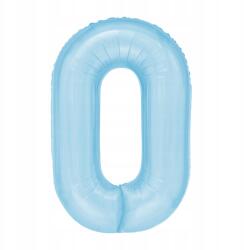 PartyPal Fólia lufi Szám 0 Kék 100cm XXL nagy lufi Születésnapra