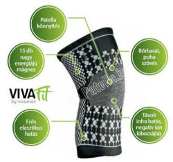 PATELLA Mágneses térdszorító turmalinnal L Vivafit (42-47cm) - doktorpatika