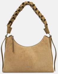Coccinelle női velúrbőr hobo táska BOHEME SUEDE BIMATERIAL - arany Univerzális méret