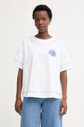 Twinset t-shirt női pamut - fehér S - answear - 31 990 Ft
