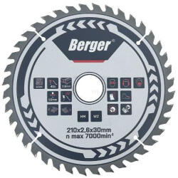 Berger Körfűrészlap 190x2, 6x30 mm Z=24 BERGER (BG031105-0422)