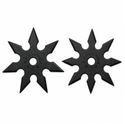 Depox Set doua stele de aruncat DEPOX®, 7 și 8 colțuri, metalic, negru, 10 cm (0542)