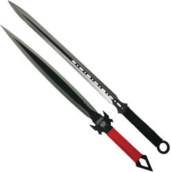 DEPOX Set doua sabii de vanatoare DEPOX®, Red Ronin si Dao Blade, otel inoxidabil, negru, teaca inclusa (0705)