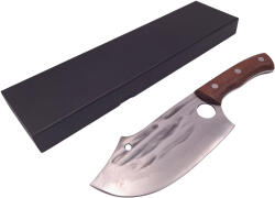 Depox Cutit tip satar DEPOX®, lucrat manual, Spiritual Blade, 28 cm, otel inoxidabil, 300 g, maro (0725)