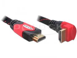 Delock Високоскоростен HDMI Ethernet кабел, A-A мъжки/мъжки 5, 0m извит