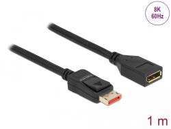 Delock Разширителен кабел DisplayPort 8K 60 Hz 1 м (87070)