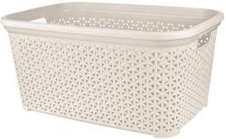 Orion Coș de rufe Hobby cu aspect de ratan, deschis, 50 l, crem