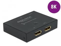 Delock DisplayPort 2 - 1 двупосочен превключвател 8K 30 Hz