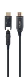 Gembird CCBP-HDMID-AOC-50M AOC Високоскоростен HDMI D-A кабел с Ethernet AOC Premium Series 50 м черен (CCBP-HDMID-AOC-50M)