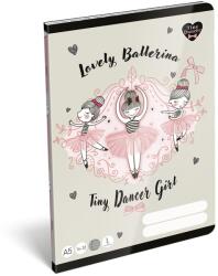 LIZZY Тетрадка с линийка LIZZYSULI A/5 32 страници 14-32 1. клас Tiny Dancer Lovely Ballerina (7500167003)