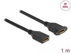Delock DisplayPort 1.2 кабел с втулка за конектор - втулка за конектор за монтаж на панел 4K 60 Hz 1 м