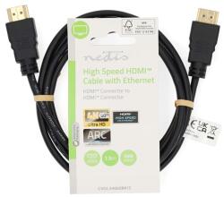 Nedis CVGL34060BK150 ultra HD HDMI кабел, HDMI щепсел - щепсел, 4K60Hz, ARC, 18 Gbps, позлатени конектори, дължина 15 м (CVGL34060BK150)