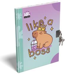 LIZZY Книга за спомени с катинарче, A5, твърди корици, LIZZYSULI "Lollipop Capybara", зелено-лилаво (7490225000)
