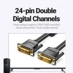 Vention DVI (24+1) - DVI, 3 м, кабел