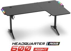 Spirit Of Gamer Геймърска маса - Headquarter 600 R (MDF плот, метални крака, черна, RGB LED подсветка, 160 x 60 x 75cm) SOG-DESK600R (SOG-DESK600R)