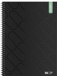 ICO Спирална тетрадка обикновена ICO Student Black Premium A/4 100 листа 7500161002 (7500161002)