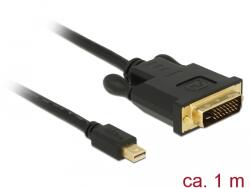 Delock Кабел mini Displayport 1.1 щепсел DVI 24+1 щепсел 1 м