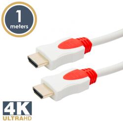 Delight Сигнален кабел HDMI-HDMI 2.0 3D с позлатено покритие Am/Am 1m White 20421 (20421)