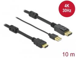 Delock HDMI DisplayPort кабел 4K 30 Hz 10 м