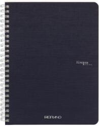Fedrigoni Ecoqua A5 70 листа тъмно синя карирана тетрадка със спирала 19148104 (19148104)