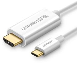 UGREEN usb-c към hdmi кабел от мъжки до мъжки abs корпус 1, 5 м бял mm121