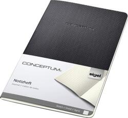 Sigel Тетрадка, ексклузивна, A5, с полета, 32 страници, с меки корици, SIGEL "Conceptum", черна CO863 (CO863)