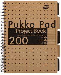 Pukka Pad Project Book Kraft A4 200 страници с подвързия рециклирана тетрадка със спирала A15547081 (A15547081)