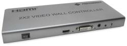PROCONNECT Контролер за видеостена 2x2, 4xHDMI изход, HDMI вход, DVI вход, Loop изход, RS232, IR, FHD PC-VW2X2-L (PC-VW2X2-L)
