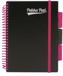 Pukka Pad Спирална тетрадка, a5, с правила, 100 страници, pukka pad, "Неоново черна книга за проекти" 7665-ppn (7665-ppn)