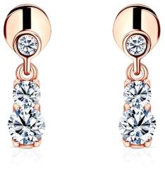 SAVICKI Dream Collection обеци: розово злато. диаманти