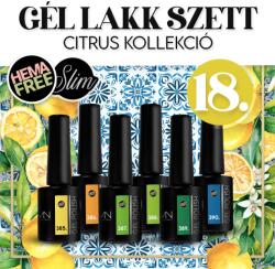 Mystic Nails Gél lakk Szett 18 - Citrus (HEMA-free) - 6 db x 6ml