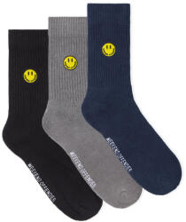 Weekend Offender Smiley Sports Socks - 3 pair pack - navy/black/grey