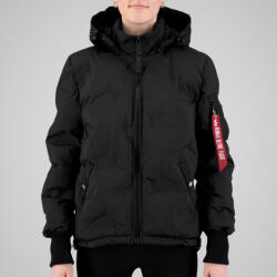 Alpha Industries Hooded Logo Puffer Woman - black