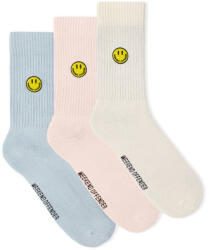 Weekend Offender Smiley Sports Socks - 3 pair pack - white/blue/cream
