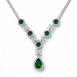 Borealy Colier Emerald Grace , Eleganta Delicata in Nuante de Smarald (BIJ121ED)