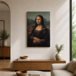  Leonardo da Vinci - Mona Lisa (Restaurált színek) vászonkép (536445)
