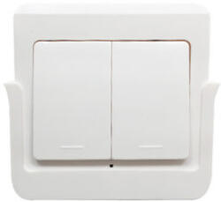 SmartWise Intrerupator de perete RF fara fir SmartWise RFM2 cu 2 benzi, detasabil de pe suport