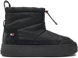 Tommy Hilfiger Ghete dama, Tommy Hilfiger, Negru, Flag Nylon Mini Snowboot (FW0FW08334BDS-38)