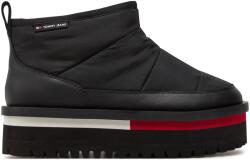 Tommy Jeans Cizme dama de zapada, Tommy Jeans, Negru, TJW Nylon Flatform Boot (EN0EN02689BDS-38)