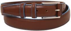 Tuscany Leather Curea casual din piele cu margini bleu deschis, 35 mm, TL142528-Maro