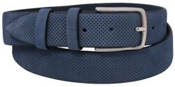 Tuscany Leather Curea pentru bărbați din piele nubuc perforată, 35 mm, TL142535-Bleumarin