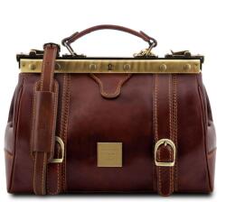 Tuscany Leather Geanta tip doctor din piele, model Gladstone cu bride frontale- Monalisa