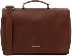 Tuscany Leather Geanta business din piele cu clapeta și sisem TL SMART- Mantova, TL142068