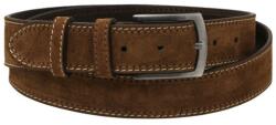 Tuscany Leather Curea casual din piele intoarsă, 35 mm, TL142537-Maro