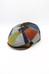Hologramme Paris Sapca Newsboy patchwork din lână 100%- Hologramme Paris, 18350MC-Maro