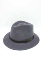 Hologramme Paris Palarie Fedora impermeabila din lână 100%- Hologramme Paris, Art 020-Gri