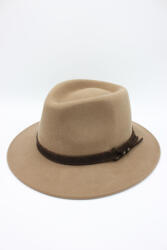 Hologramme Paris Palarie Fedora impermeabila din lână 100%- Hologramme Art 181054-Camel