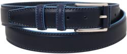 Tuscany Leather Curea casual din piele cu margini bleu deschis, 35 mm, TL142528-Bleumarin