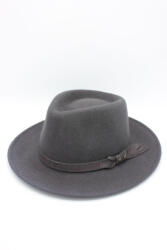 Hologramme Paris Palarie Fedora impermeabila din lână 100%- Hologramme Art 181054-Gri